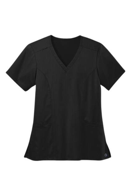 Women’s V-neck Black Scrub Top