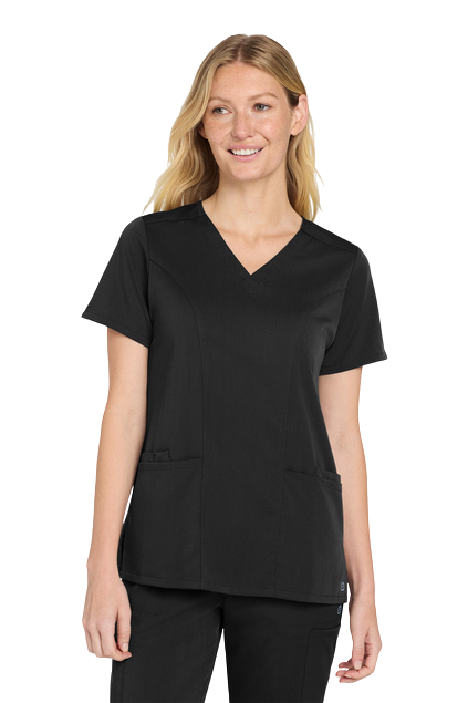 Women’s V-neck Black Scrub Top