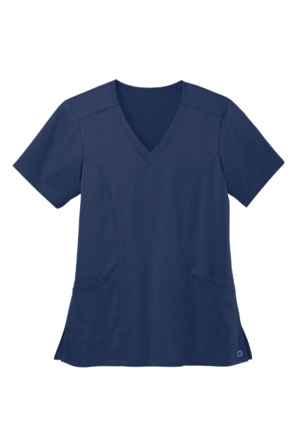 Women’s V-neck Navy Scrub Top
