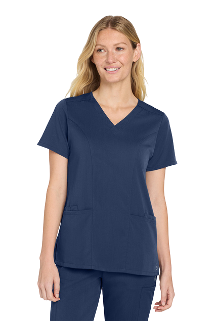 Women’s V-neck Navy Scrub Top